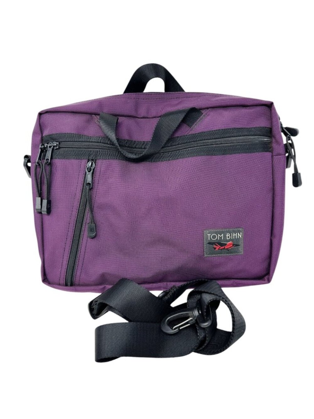 Tom Bihn Daylight Briefcase Purple Gray Laptop Crossbody Travel Bag